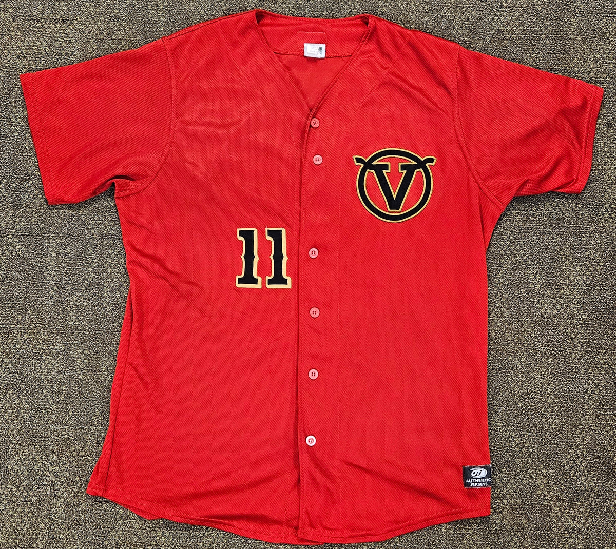 Visalia Rawhide Red BP Game Worn Jersey Visalia Rawhide Official Store