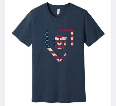 Red White & Blue Home Plate T-Shirt
